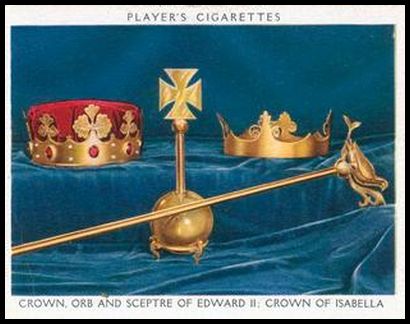8 Crow, Orb and Sceptre of Edward I and Crowns of Queen Eleanor and Queen Margaret